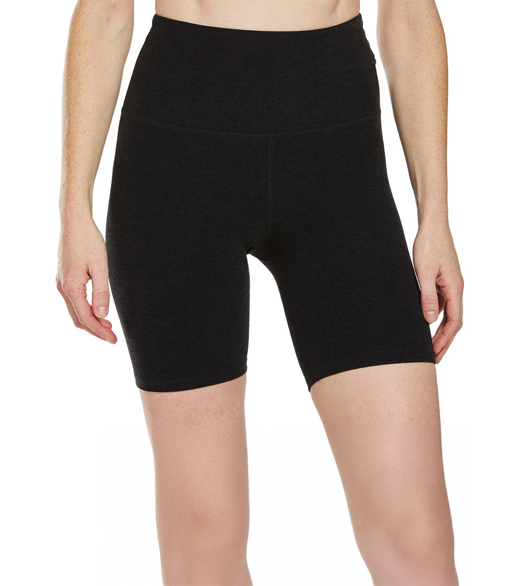 7269384650795-darkestnight-1a.webp Spacedye High Waisted Biker Yoga Shorts - Image 1