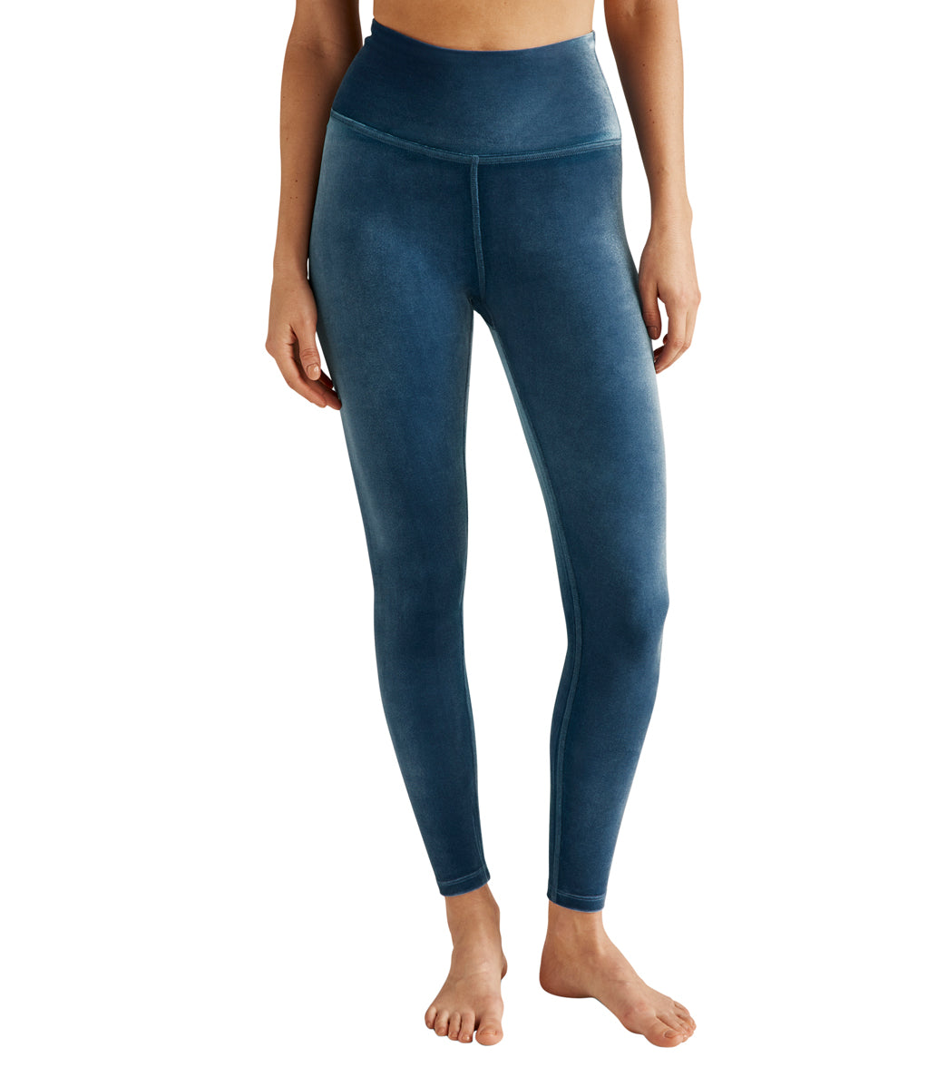 7269388910635-bluegem-1a.jpg Velvet Motion High Waisted 7/8 Yoga Leggings - Image 1