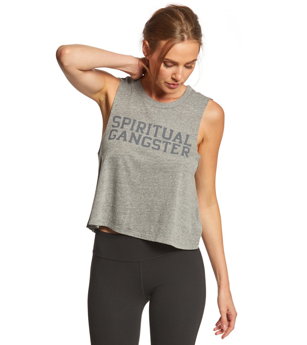 7269388976171-heathergrey-1a.jpg SG Varsity Crop Tank - Image 1