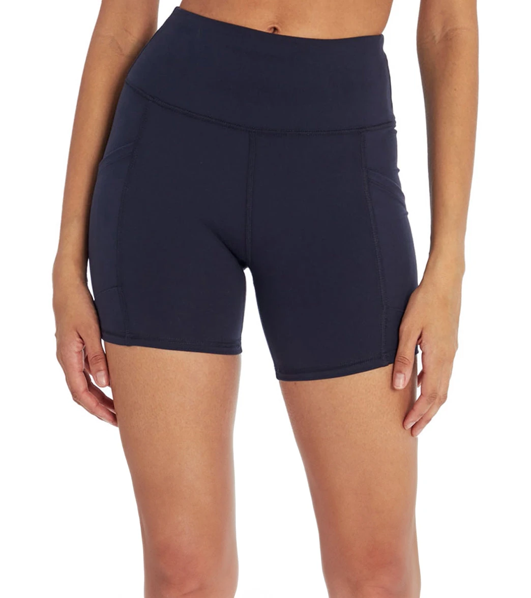 7269394087979-midnightblue-1a.webp Linnette High Waisted Tummy Control Yoga Shorts - Image 1