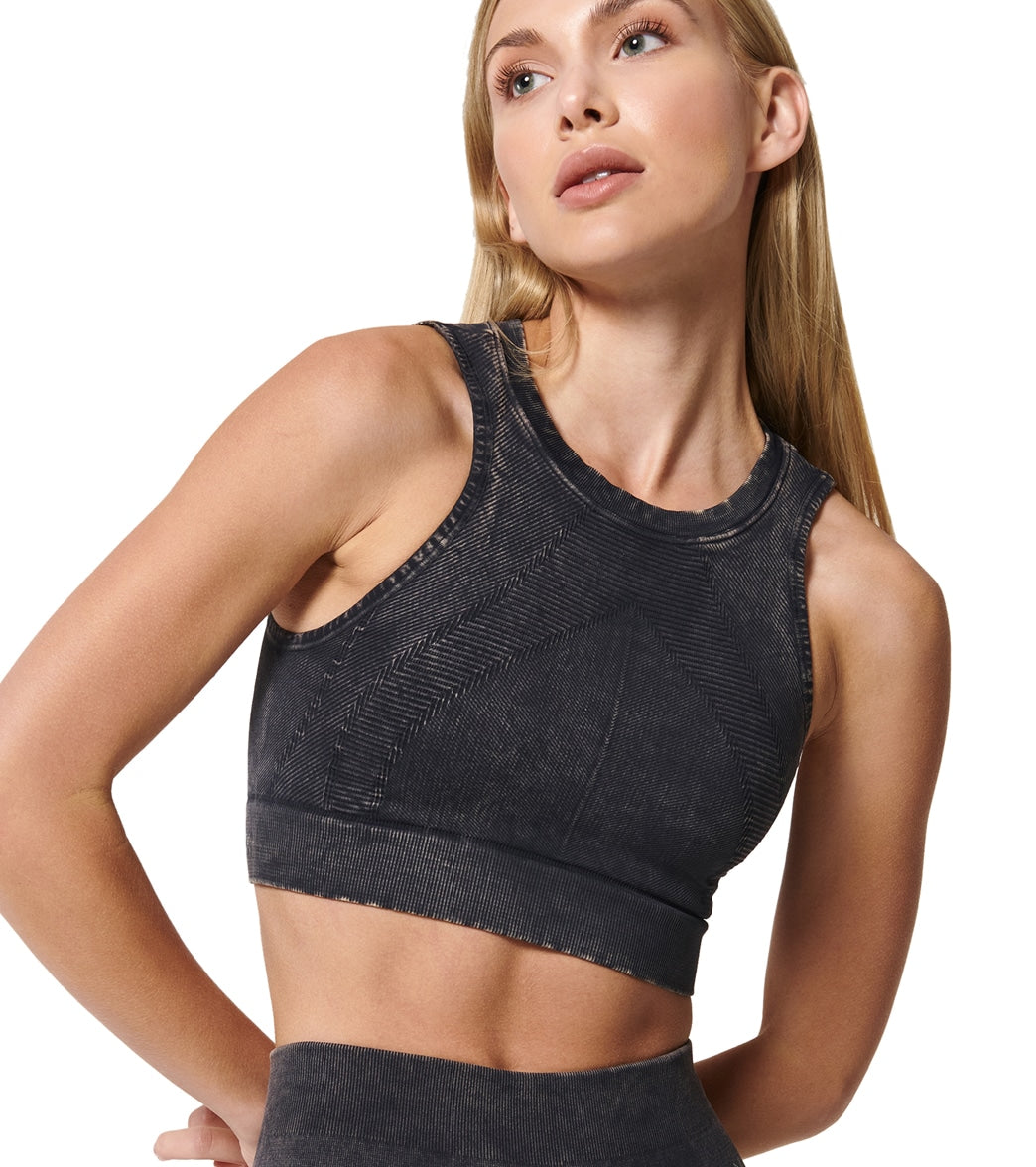 7269412208683-blackwash-1a.jpg One By One Mineral Wash Crop Top - Image 1