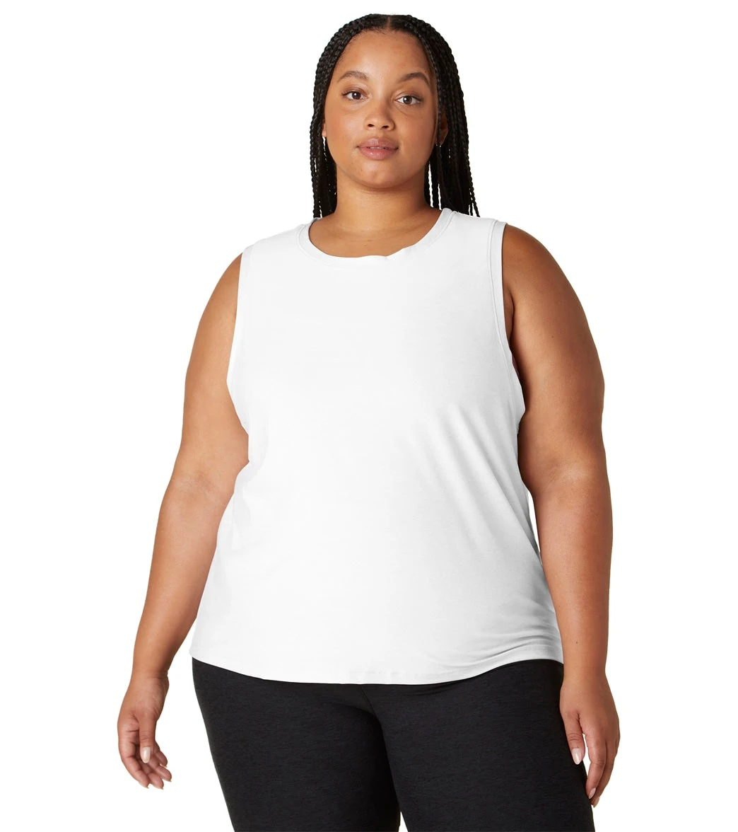 7269570183211-cloudwhite-1a.webp Plus Featherweight Spacedye Balanced Muscle Yoga Tank - Image 1