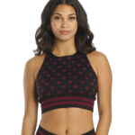 High Neck Jacquard Bra