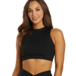 Ribbed Mock Neck Bra