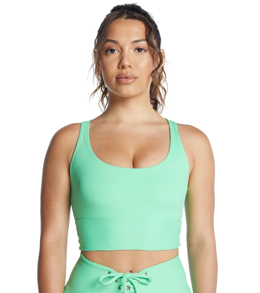 7269606490155-summergreen-1a.webp Ribbed Gym Bra - Image 1