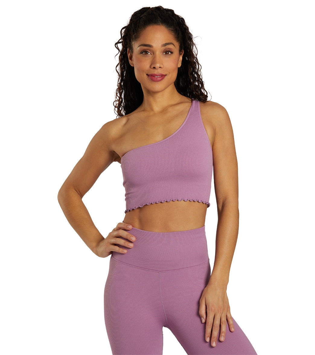 7269657051179-amethyst-1a.jpg Luna One Shoulder Seamless Tank - Image 1