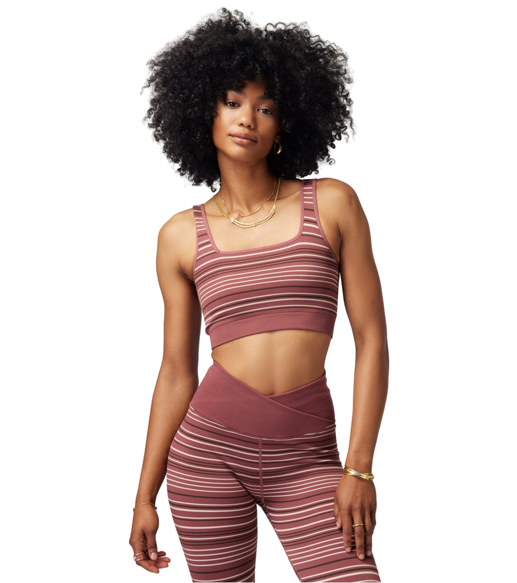7269692440619-washedburgundystripe-1a.jpg Lena Seamless Bra - Image 1