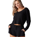 Lounge Waffle Long Sleeve Top