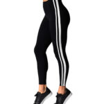 High Waisted 7/8 Stripe Tight