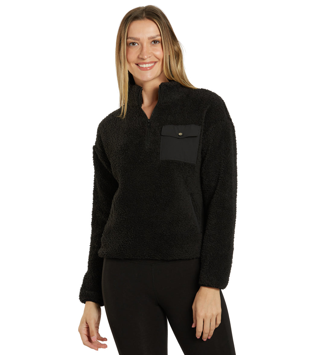 7269714690091-black-1a.jpg Arden Sherpa Pullover - Image 1