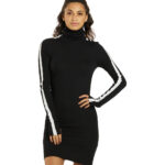 Splits 59 Jackson Rib Turtleneck Dress
