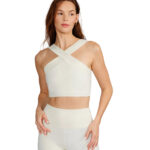 Cream Yoga Leah Cross Neck Bra