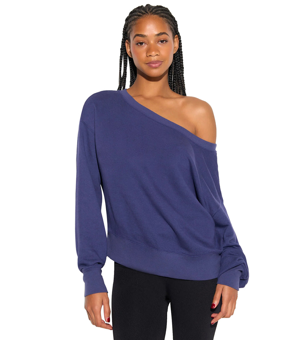 7269726388267-indigo-1a.jpg La Vida Off Shoulder Long Sleeve - Image 1