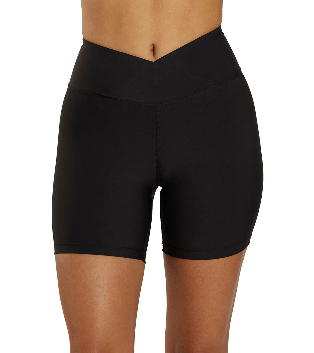 7269727240235-blackwhite-1a.webp V-Waist Biker Shorts - Image 1