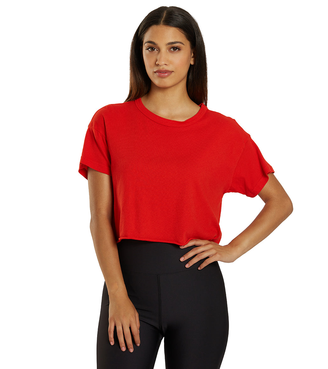 7269730320427-red-1a.jpg YOS Cropped Tee - Image 1