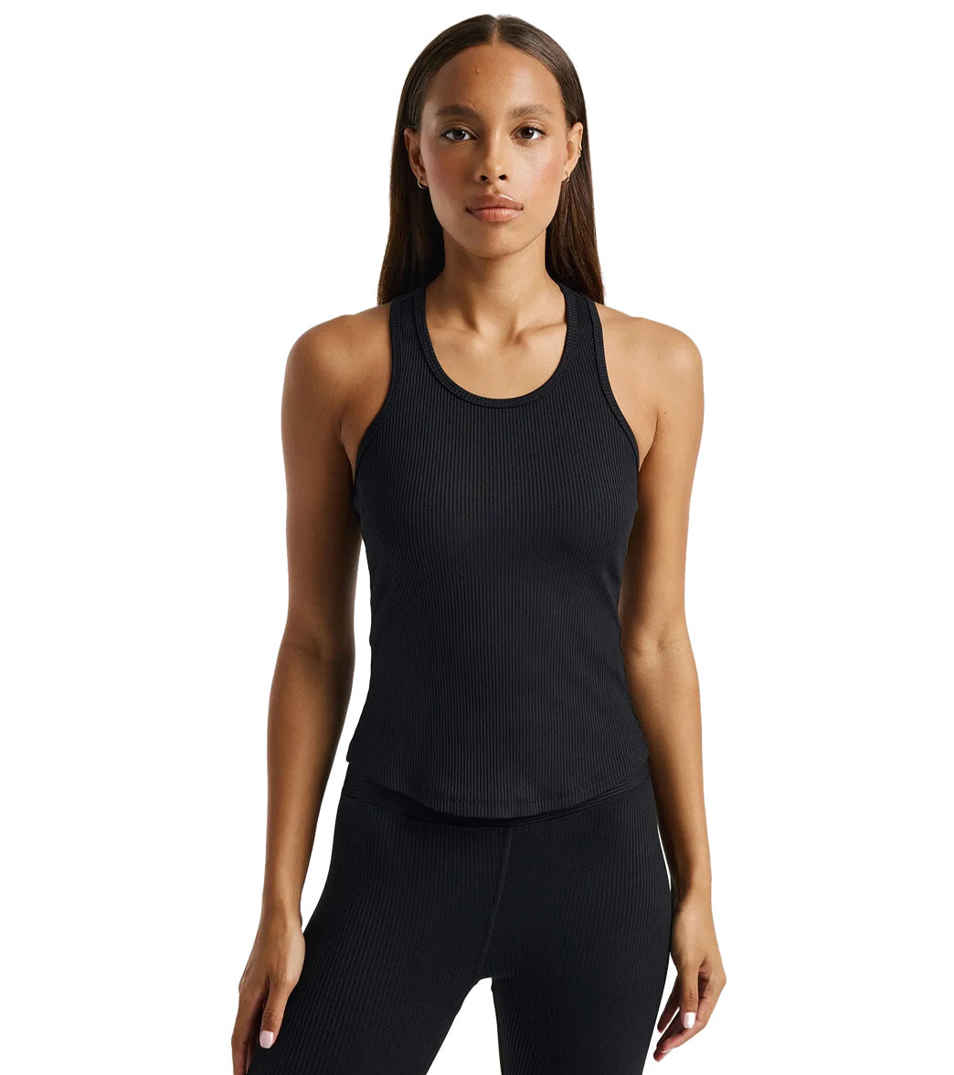 7269730418731-black-1a.jpg Ribbed Sporty Tank - Image 1