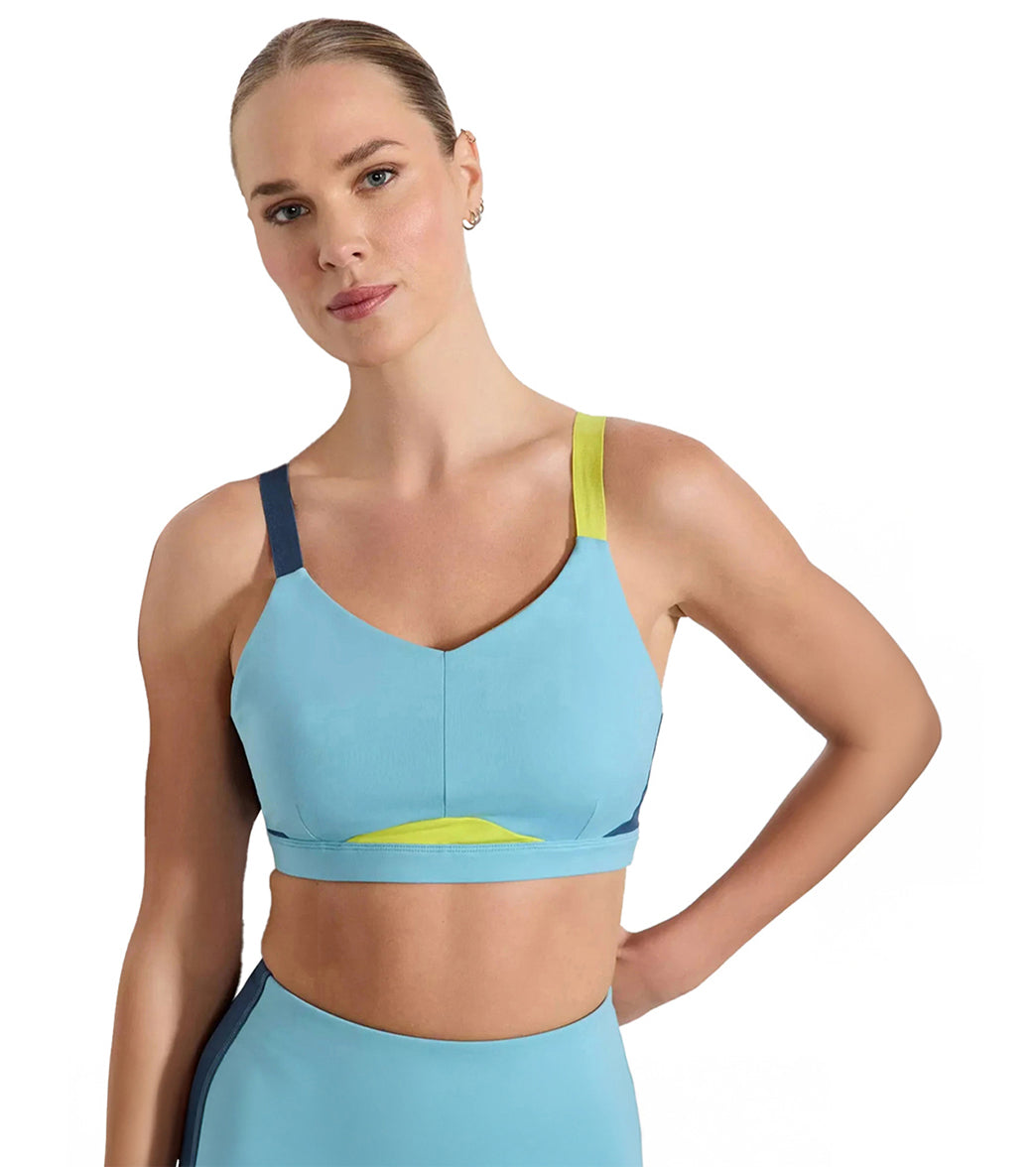 7269734514731-reefwaters-1a.jpg MPG Sport Vital Paneled Medium Support Mesh Back Bra - Image 1