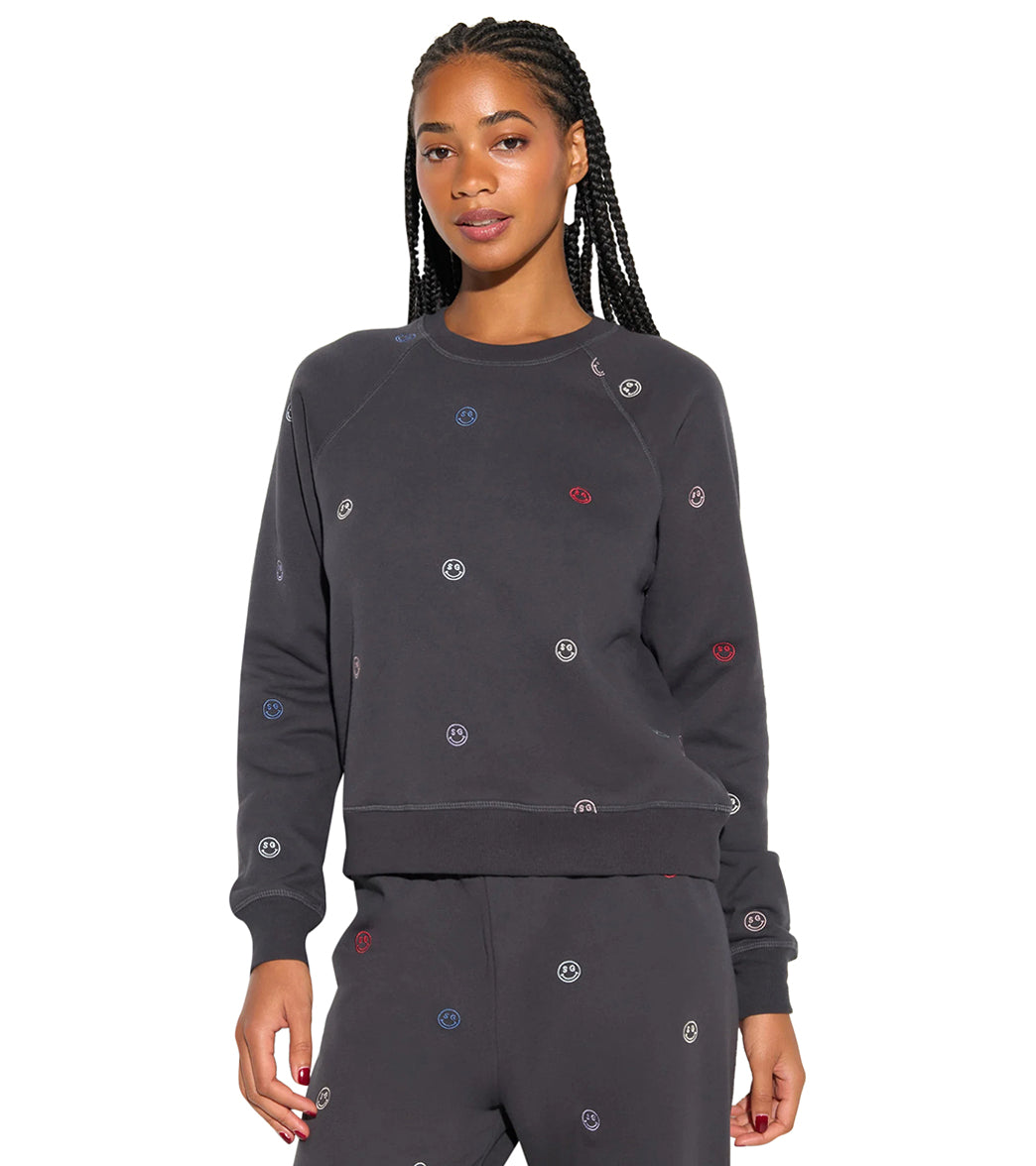 7292639182891-vintageblack-1a.jpg All Smiles Forever Cozy Crew - Image 1