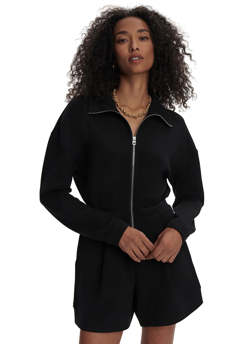 7347113885739-black-1a.jpg Annika Playsuit Romper - Image 1